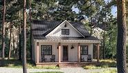 House Plan 041-00279 - Cottage Plan: 960 Square Feet, 2 Bedrooms, 1 Bathroom