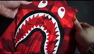 Bathing Ape BAPE Shark Hoodie Red Unboxing/Review! Hypebeast fashion! Supreme Offwhite Grails!