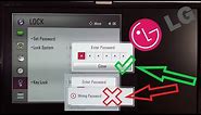 LG TV RESET PASSWORD LOCK / Lock PIN Reset codes