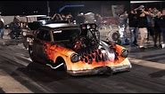 NHRA TOP FUEL MOTOR in a PRO MOD !!! - Scott Palmer Racing