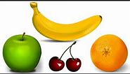 Simple Learning About Fruits Learn Fruit Names Apple Banana Orange Kids Toddlers Preschool Children