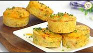 Easy Egg Muffin- Healthy Breakfast Recipe for kids by Tiffin Box | Vegetable Omelette Muffins Recipe