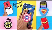 5 Amazing Superhero Phone Cases & Phone Accessories/ Best out of waste/ DIY Phone Hacks