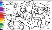 Sonic vs Mario Coloring Pages, How to Draw Mario, How to Draw Sonic, Videogame Coloring Pages