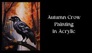 Autumn Crow Painting Tutorial in Acrylic
