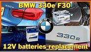 BMW 330e - how to replace both 12V batteries (on F30 model)