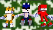 Knuckles + Sonic And Tails Dancing Meme - The Fall + Good Ending (Minecraft Animation) FNF