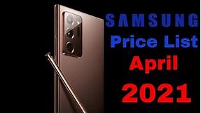 SAMSUNG Price List in Philippines 2021 | Updated April 2021