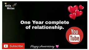 One year complete of relationship ll wishing status ll Anniversary.