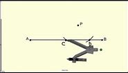 constructing a perpendicular line through a point (off the line)