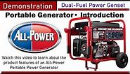 All-Power Generator Dual-Power Gas Propane Introduction & Setup