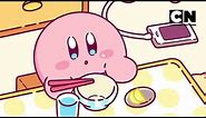 Kirby Cute Animation Eating rice on Cartoon Network