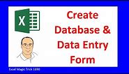 Create Excel Database and Data Entry Form. Excel Magic Trick 1690.