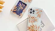 Rose Gold Marble iPhone Card Case Glossy Finish