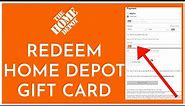 How To Redeem Home Depot Gift Card Online [2022] | Using Home Depot Gift Cards!!