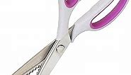 Long Ying Strong and Sharp Pinking Shears for Fabric Soft Grip Right and Left Handed Pinking Shears 9.2inch (Serrated 5mm)