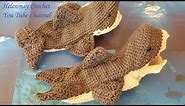 Crochet Easy Beginner Adult Shark Slipper Socks DIY Tutorial