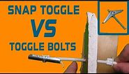 How to install toggle bolts | Snap Toggle vs Toggle Bolt vs Flip Toggle vs Snap Toggle