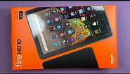 Fire HD 10 unboxing, Amazon tablet unboxing.
