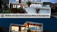 Window Film One-Way Privacy Mirror Reflective Film Sun Blocking Window Privacy Film Anti UV Solar Window Film Black for Home Office (35.4'' x 118'')