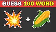 Guess 100 Words by Emoji | Quiz Fire - Emoji Quiz