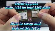 How to replace a wireless card in a laptop (Intel 8265 vs Killer 1435)