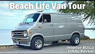 VAN TOUR | Incredible BEACH Inspired 1978 DODGE STREET VAN Tour | DIY VAN LIFE INTERIOR