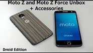 Moto Z and Moto Z Force Droid Edition Unboxing & Accessories