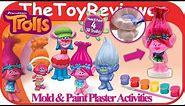 Trolls DIY 3D Mold and Paint Plaster Activity Cra-Z-Art Unboxing Toy Review by TheToyReviewer