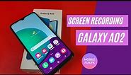 Samsung #GalaxyA02 | How to Do Screen Recording & Screen Capture |