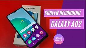 Samsung #GalaxyA02 | How to Do Screen Recording & Screen Capture |