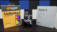 LG Stylo 5 Unboxing And First Boot Up Boost Mobile