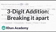Breaking apart 3-digit addition problems | 2nd grade | Khan Academy