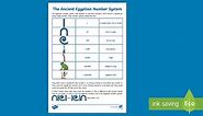 Ancient Egyptian Number System Information Sheet