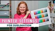 Sublimation Printer Settings and Manual Color Correction