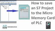 How to take backup in MMC using SIMATIC Manager | Save S7 Project to the Micro Memory Card of PLC