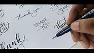 9 EASIEST and DIFFERENT ways of writing Thank you | Hand lettering tutorial | Beginner calligraphy