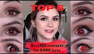 Top 6 BEST Red Lenses for DARK EYES! | Uniqso Review