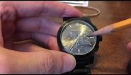 Burberry watch; how to use the Chronograph