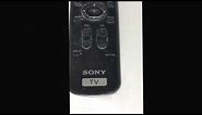 Sony TV Remote. Model #RM-Y165 Programming Instructions