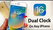 Enable Dual Clocks on any iPhone Lockscreen [ iOS 16 ] - Dual Clock Now for iPhone's🔥🔥