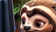 🦝Raccoon 🦥Sloth and 🐺Wolf Typing on a Computer #shorts