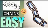 How To Draw Chains Step By Step For Beginners | Easy Chain Drawing Tutorial | Easy Drawing Tutorial