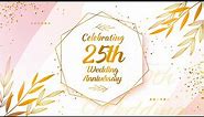 Silver Jubilee Invitation I 25th Wedding Anniversary Invite Video | Code-A02