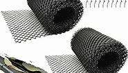 2-Pack Plastic Gutter Guard Mesh Roll 6” x 20Ft Rain Gutter Leaf Guard-Stop Clogged Gutters-with 20 Clip Fixed Hooks.DIY Gutter Protection.
