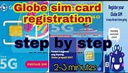 How to register globe sim card step by step / globe sim card registration