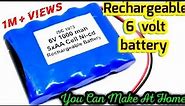 How to make Rechargeable 6 volt lithium ion battry at home