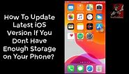 How to Update iOS If You Have Low Storage on iPhone | Connect iPhone with iTunes