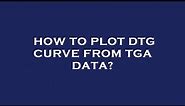 How to plot dtg curve from tga data?