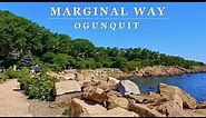 [4K] Marginal Way: Perkins Cove & Ogunquit, Maine Scenic Summer Walking Tour with Binaural 🎧